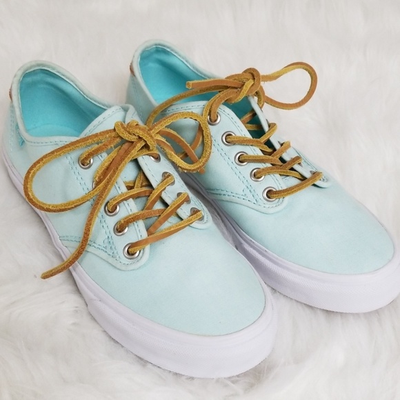 Vans Shoes - Van's mint green leather accents 8.5